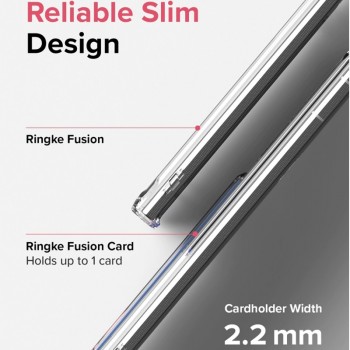 Ringke Fusion Card permatomas dėklas (telefonui Samsung S22 Ultra)